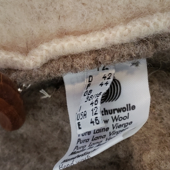 Giesswein Women's Size 12 Wool Mountain Sheep Sweater Animal Applique Cardigan - Picture 4 of 6